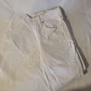 Madewell Mid-rise Kick Out White Jeans Size 27